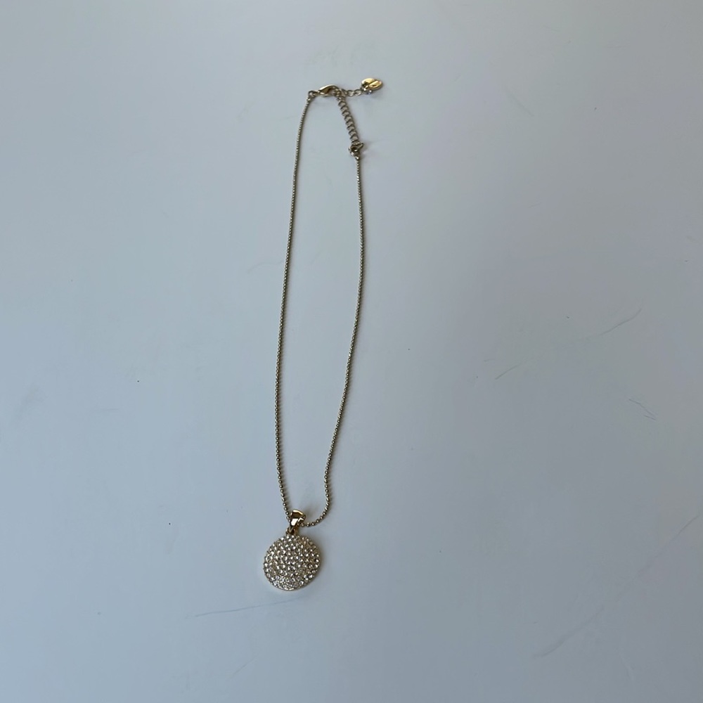 Talbots Rhinestone/Gold Necklace - Picture 8 of 13